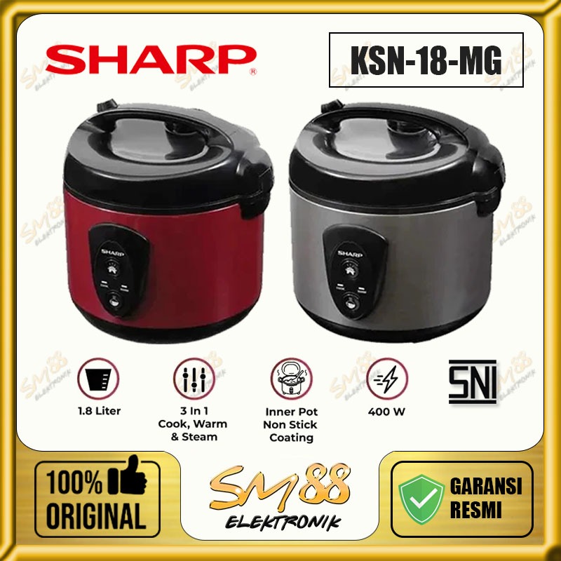 SHARP KSN-18-MG Rice Cooker / Magic Com 1,8 Liter Original Garansi Resmi