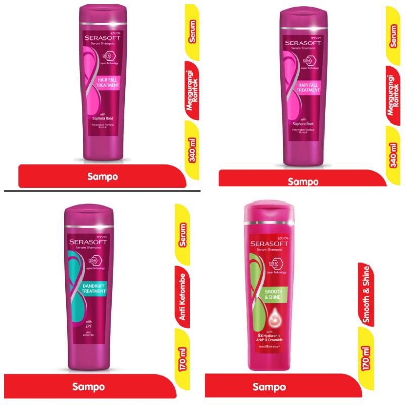 Serasoft shampo Sampo Serasoft 170ml Haifall, Dandruf Serasoft Shampo 340ml