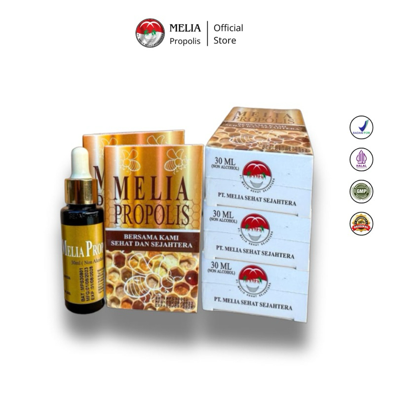 Paket Gold 5 Botol Melia Propolis 30ml Asli 100% Original | Propolis Asli PT Melia Sehat Sejahtera