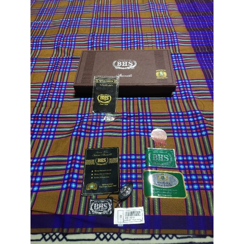 sarung tenun bhs fs sutera spunsilk  jadul kbs kotak cokelat elegan baru