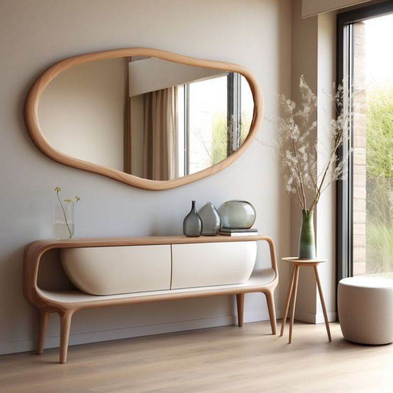 Cermin miror kayu jati/cermin dinding kayu jati