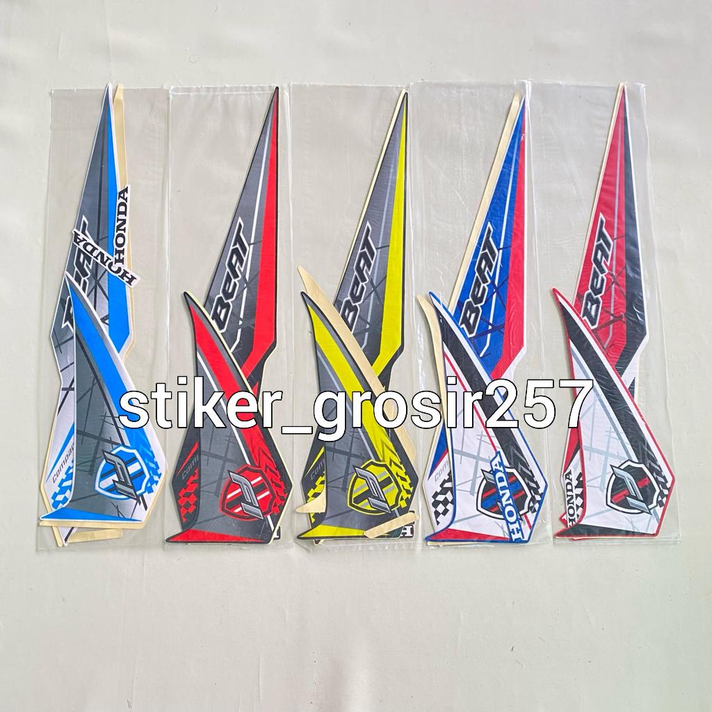 STIKER FULL SET STRIPING LIS BODY BEAT FI ECO 2016 2017 ESP