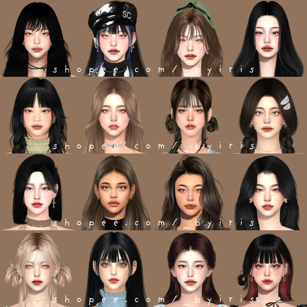 THE SIMS 4 CUSTOM CONTENT KOREAN FEMALE CHARACTER PART 3 + CC