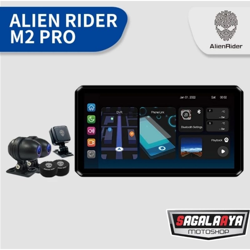 Alien Rider M2 PRO Motorcycle Radar GPS Kamera Dashcam motor full set touring adventure