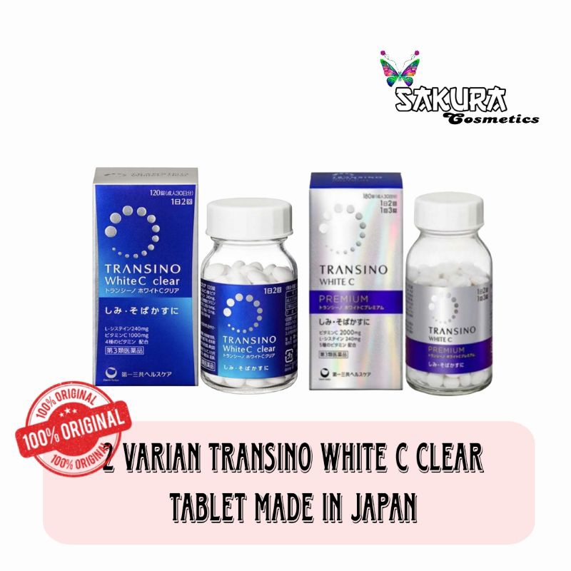 READY TRANSINO WHITE C CLEAR TABLET PREMIUM WHITENING SUPLEMENT ORIGINAL JEPANG/vitamin/whitening/pe