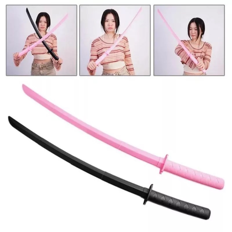 75Cm Mainan Pedang Lipat Mainan Pisau Gravity Carrot Knife Pedang Kimetsu Samurai Katana Yaina