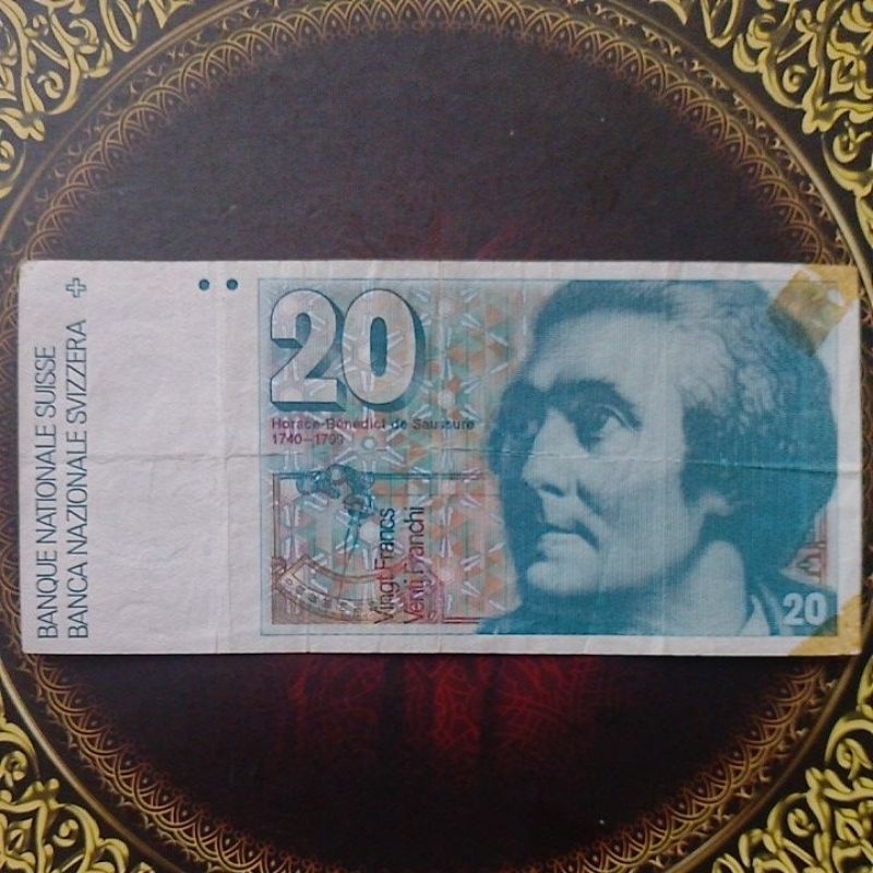Uang Swiss 20 Franc vf