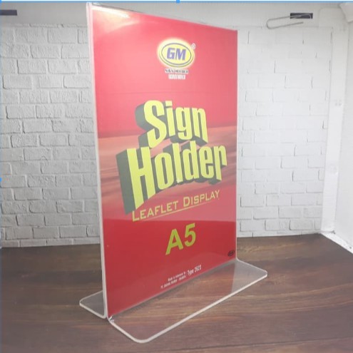 

Stand Acrylic GM Sign Holder Leaflet Display A5 Type 2623 T