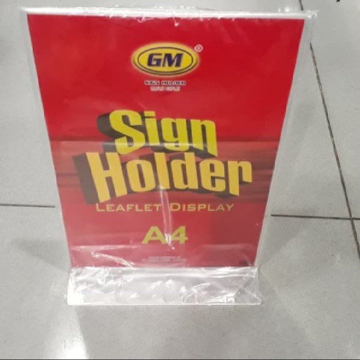 

Stand Acrylic GM Sign Holder Leaflet Display A4 T
