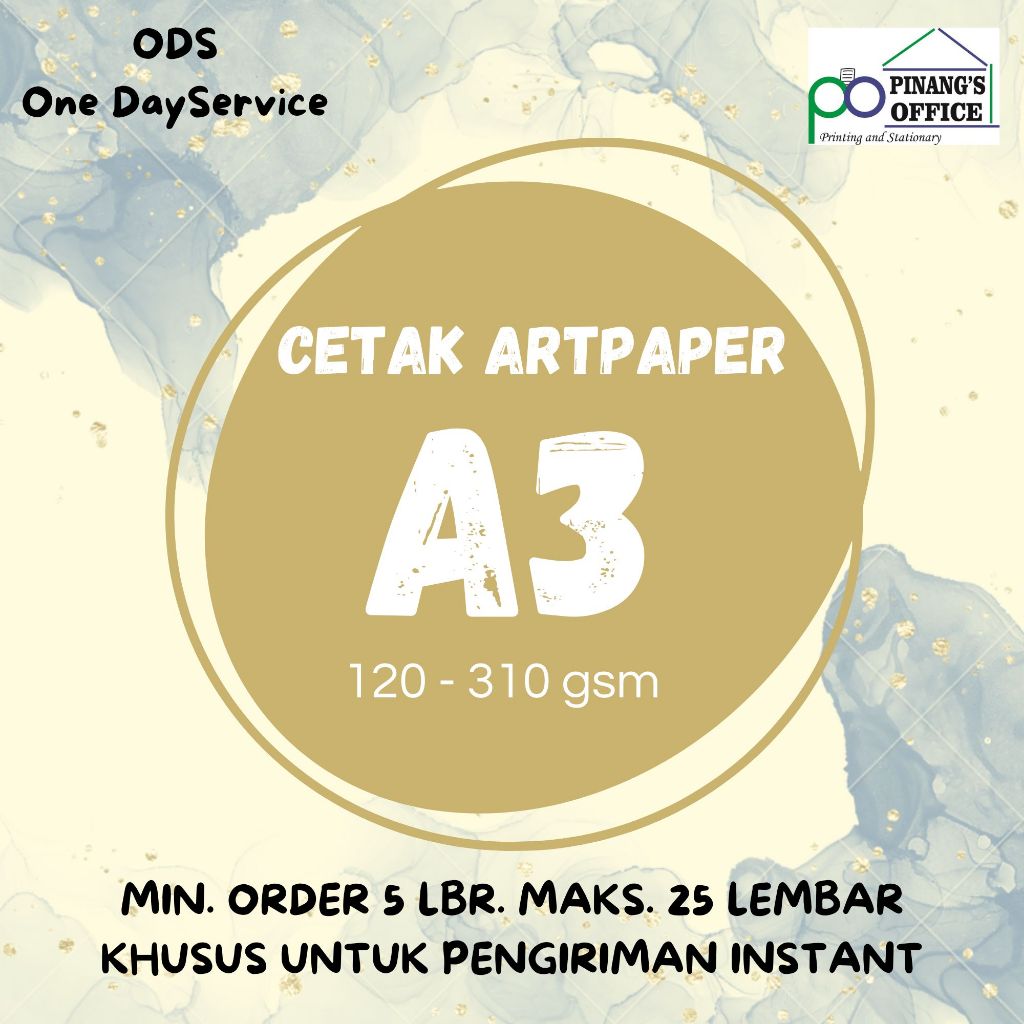 ODS Cetak Artpaper A3 (150-310 gsm)