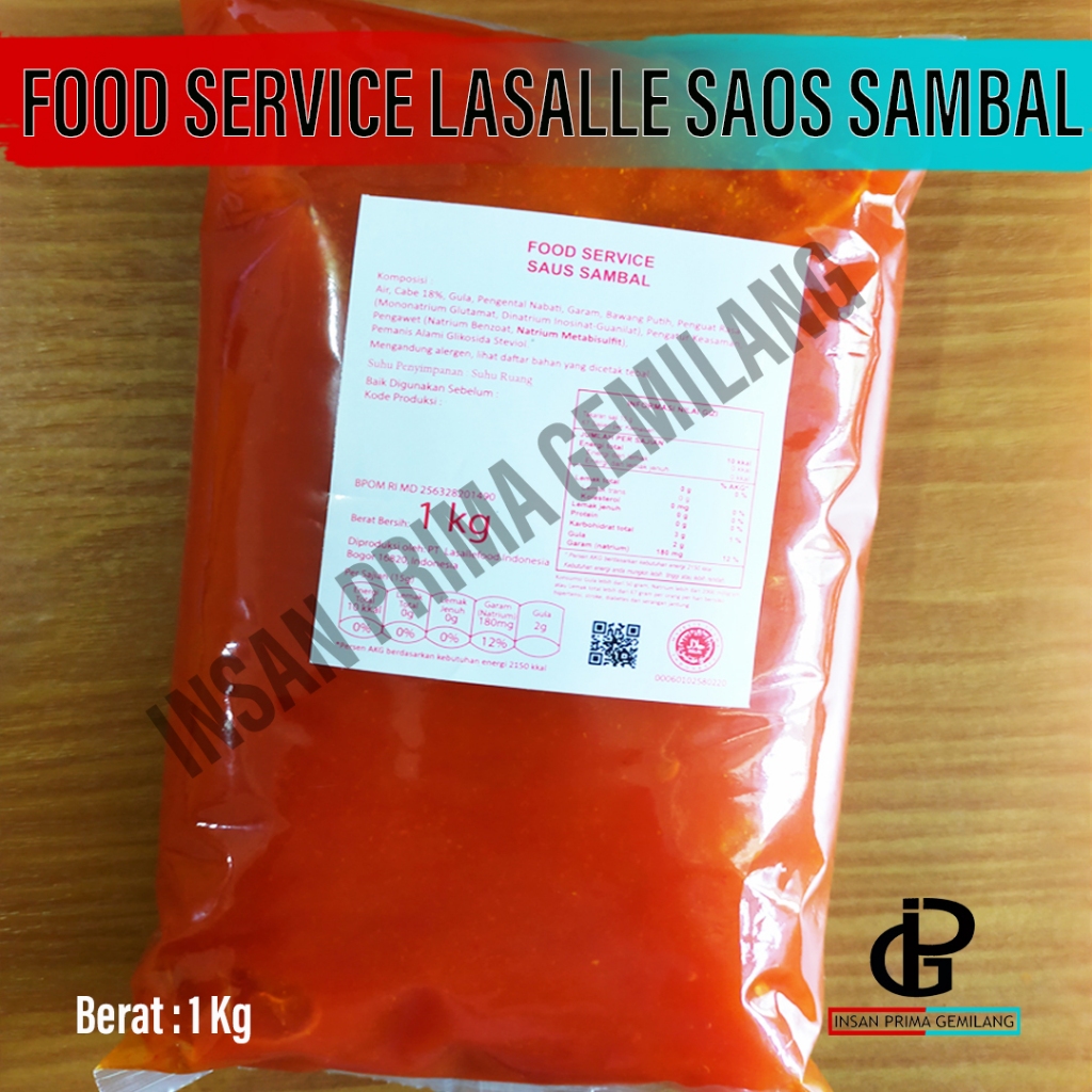 

Delmonte Lasalle Food Saus Sambal / chili sauce 1 kg