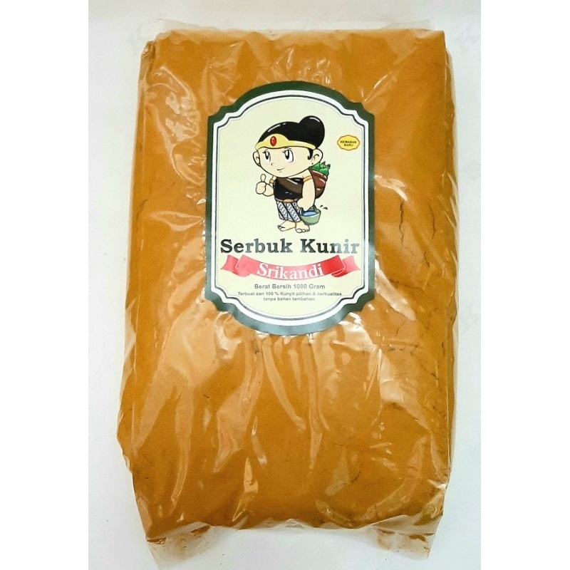 

Serbuk Kunir/Kunyit Asli 100% cap Srikandi solo netto 1kg