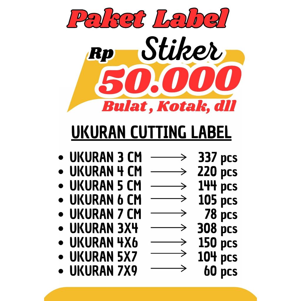 

Cetak Cutting Stiker Vynil Paket 50.000