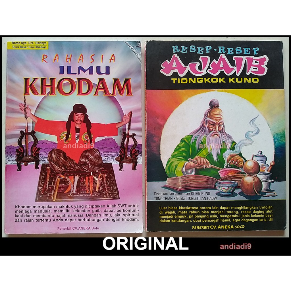 BUKU RAHASIA ILMU KHODAM ROMO KYAI DRS. HARTOYO RESEP AJAIB TIONGKOK KUNO DISARIKAN DARI PENEMUAN KI