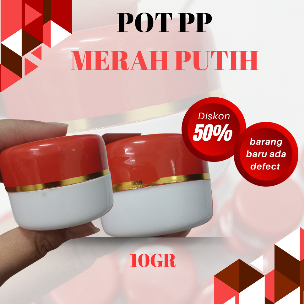 POT PP Merah Putih 10gr (Barang Defect)