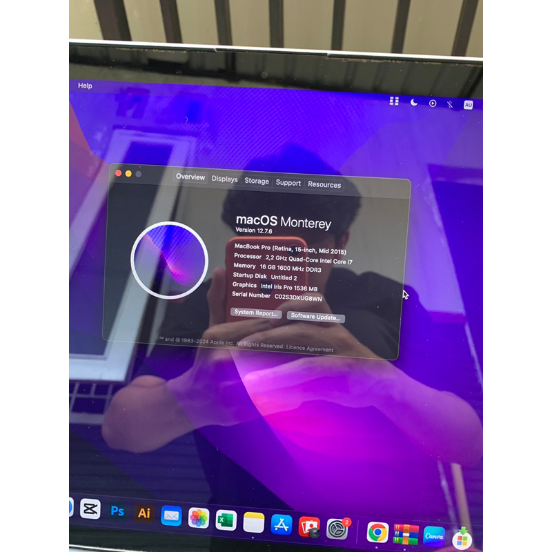 MACBOOK PRO RETINA 15" 2015 RAM 16 GB SSD 512 GB SECOND ORIGINAL
