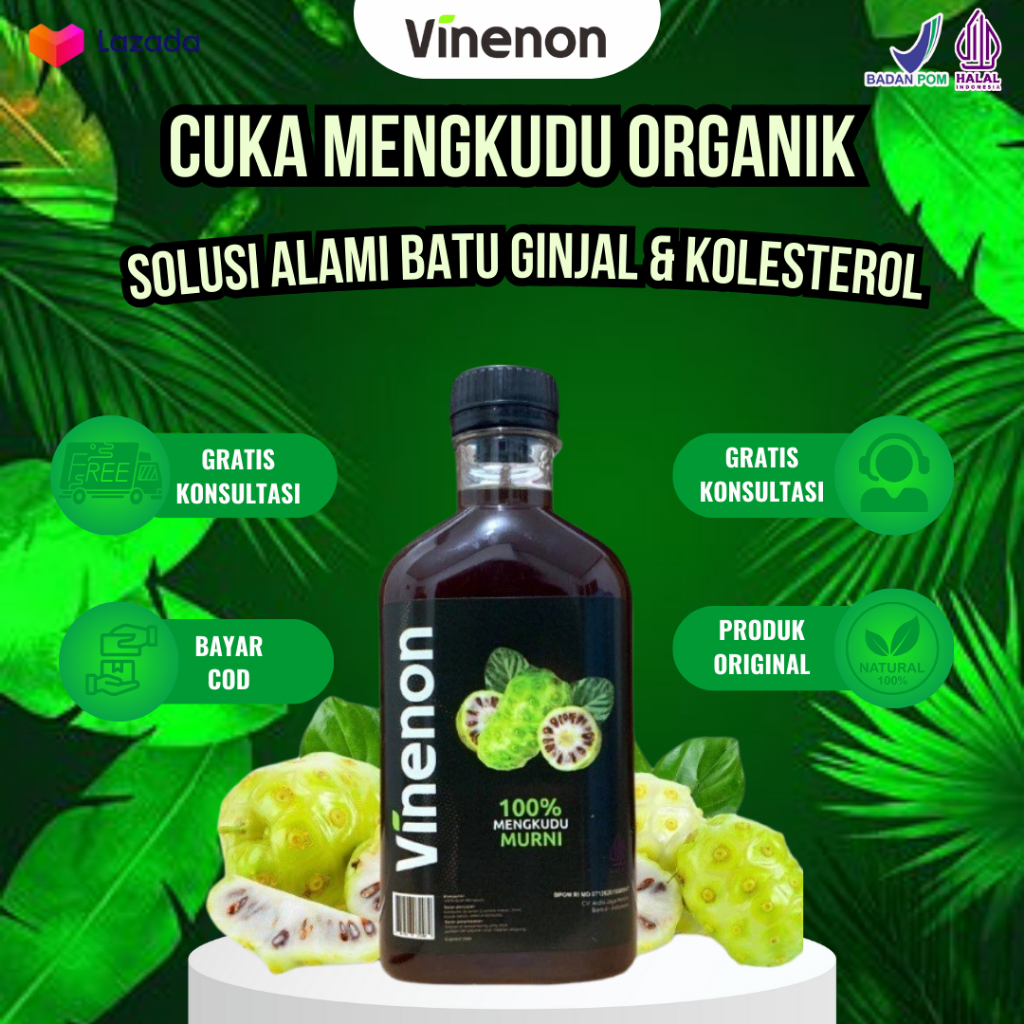 

VINENON CUKA MENGKUDU ASLI TANPA TAMBAHAN AIR DAN GULA / CUKA MENGKUDU