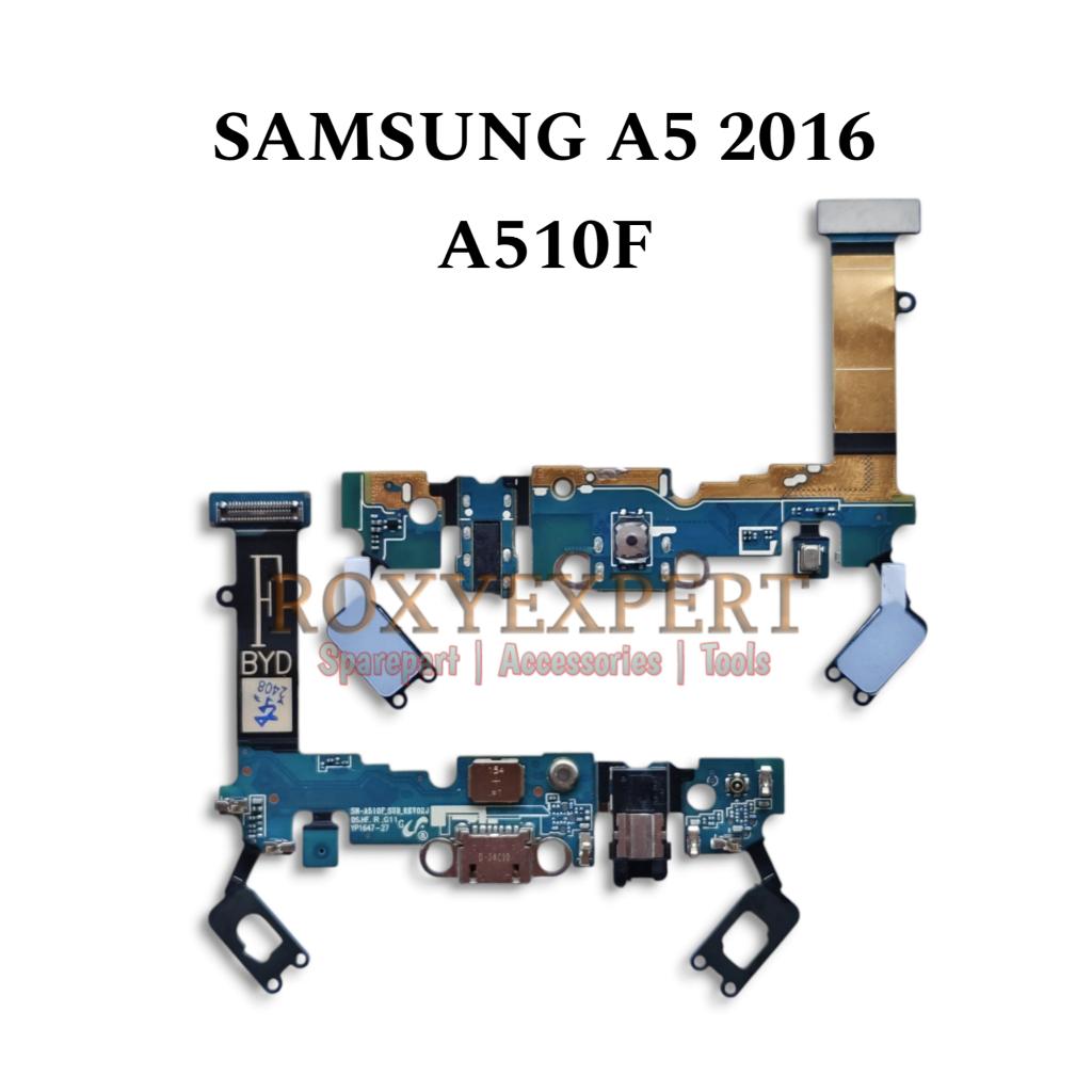 Konektor Charger Samsung A5 2016 A510F Flexible Board Papan Cas Connector Usb Mic Ori