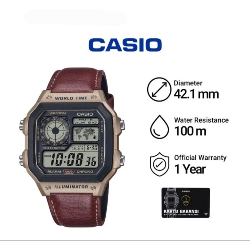 Jam Tangan Pria Casio AE-1200WHL-5AVDF / AE-1200WHL-5A Original