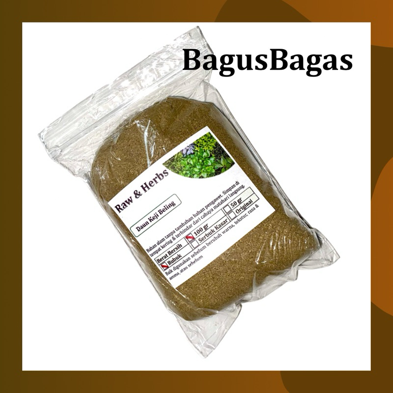 

Bubuk Daun Keji Beling Pecah Beling Murni tanpa Campuran JSR Obat Batu Ginjal Luka 100 g Bagus Bagas