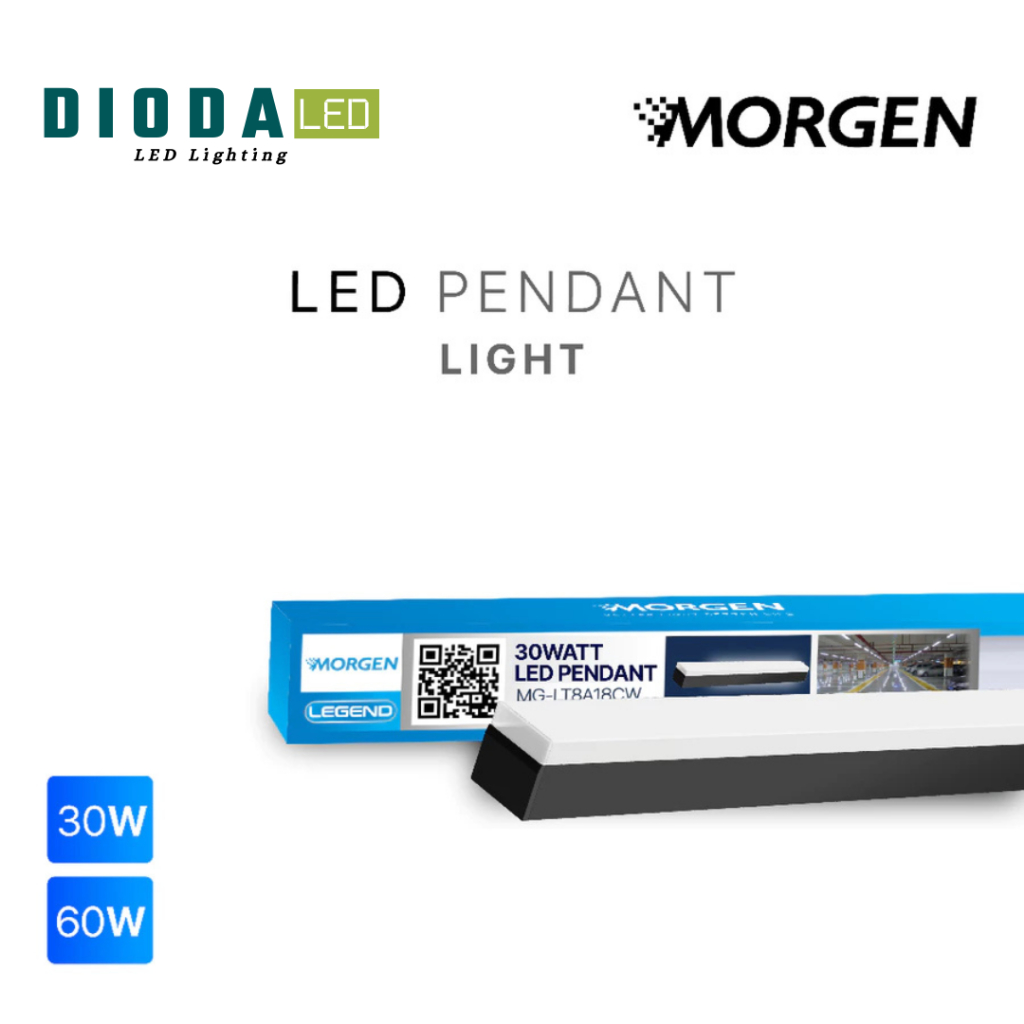 Morgen Kap Lampu Gantung TL Perkantoran Cahaya Putih 30W 60W