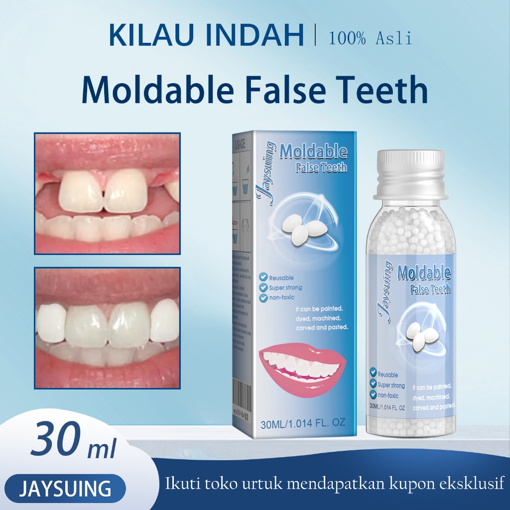 Jaysuing Moldable False Teeth30ml Cosmetic Denture Repair Gel|Gel Perbaikan Gigi Palsu Kosmetik Bibi