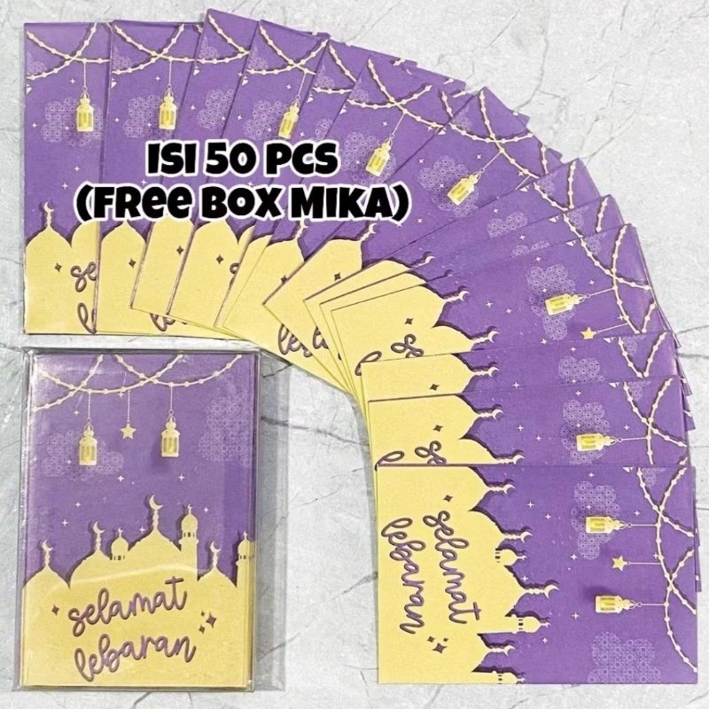 

Amplop lebaran Ungu Lilac isi 50pcs / Amplop hari raya idul fitri