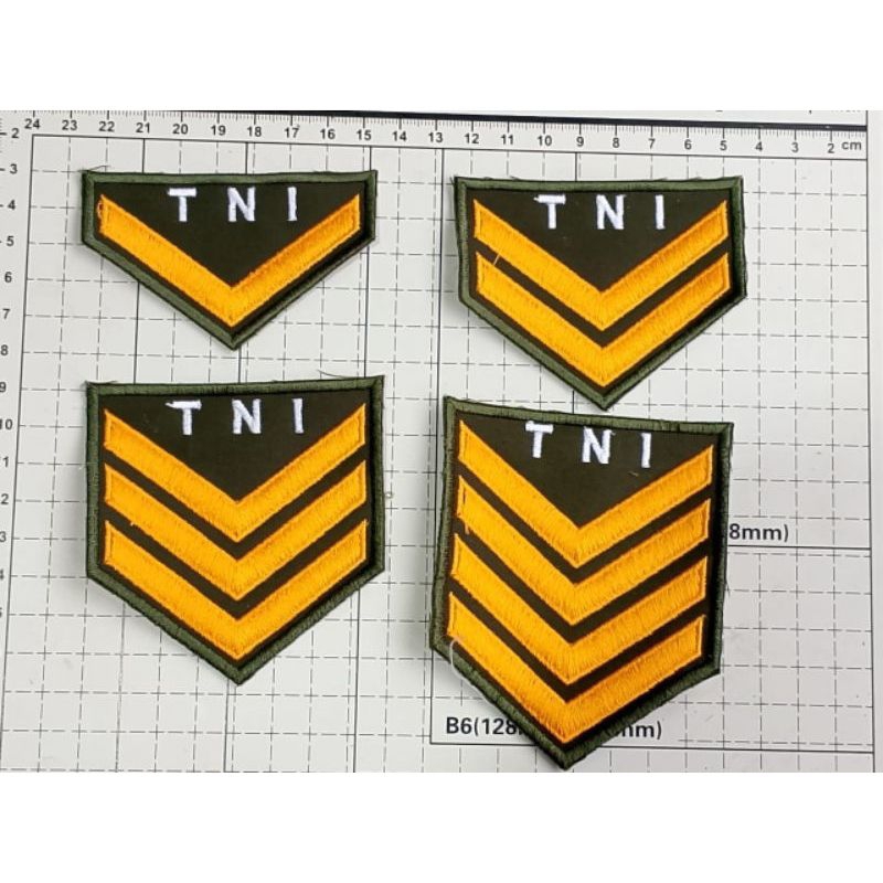 Cod Bordir Pangkat SERDA | SERTU | SERKA | SERMA PDH TNI-AD