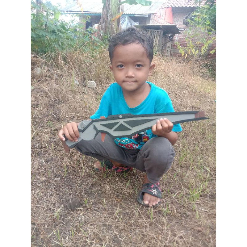 m-1887 sg 2 abu-abu mainan tembakan kayu