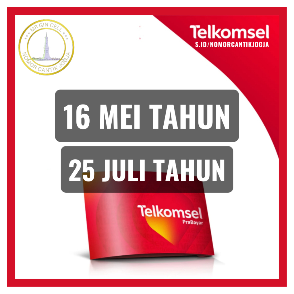 Kartu perdana nomor cantik telkomsel simpati 4G TANGGAL BULAN TAHUN LAHIR