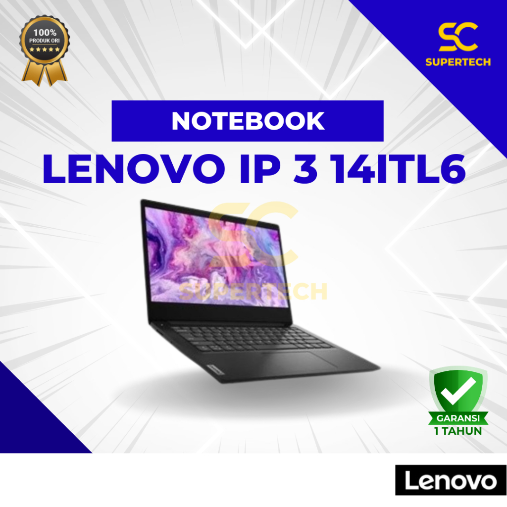 NOTEBOOK LENOVO IP 3 14ITL6 I3-1115G4 4GB+4GB 256SSD 14FHD W11 DISTRI