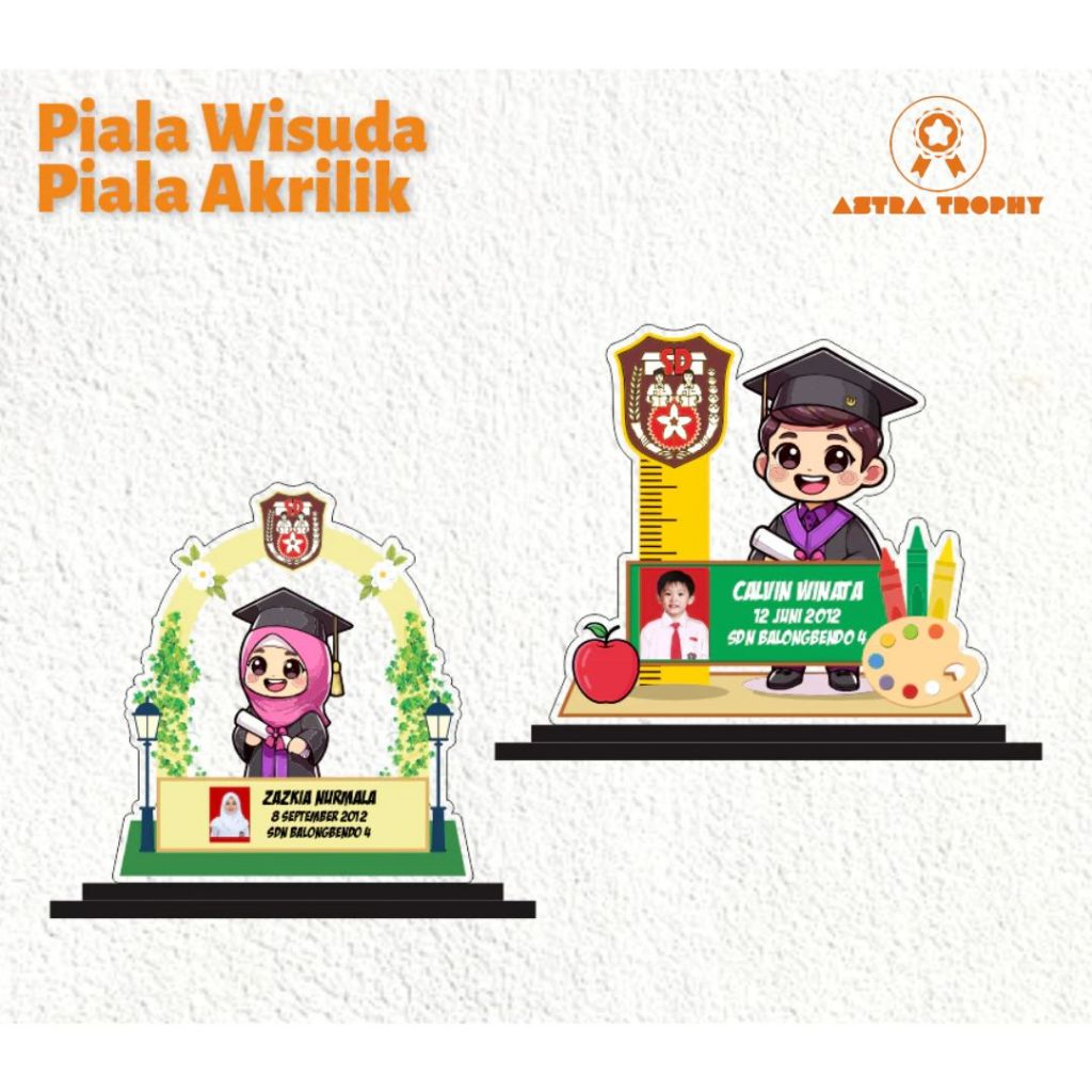 Plakat Wisuda Akrilik Custom Foto & Logo