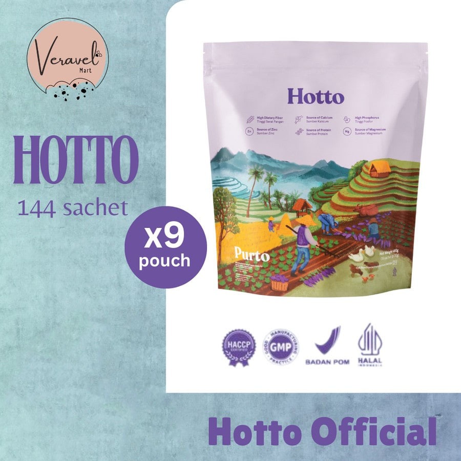 

Hotto Purto Superfood Multigrain dengan Ubi Ungu 9 pouch isi 144 sachet official original sereal oat ubi ungu sarapan sehat rendah kalori