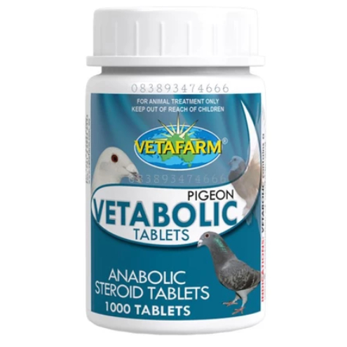 SUPLEMEN VETAFARM VETABOLIC BOLIC OBAT DOPING VITAMIN BURUNG MERPATI LOMBA PER TABLET GROSIR