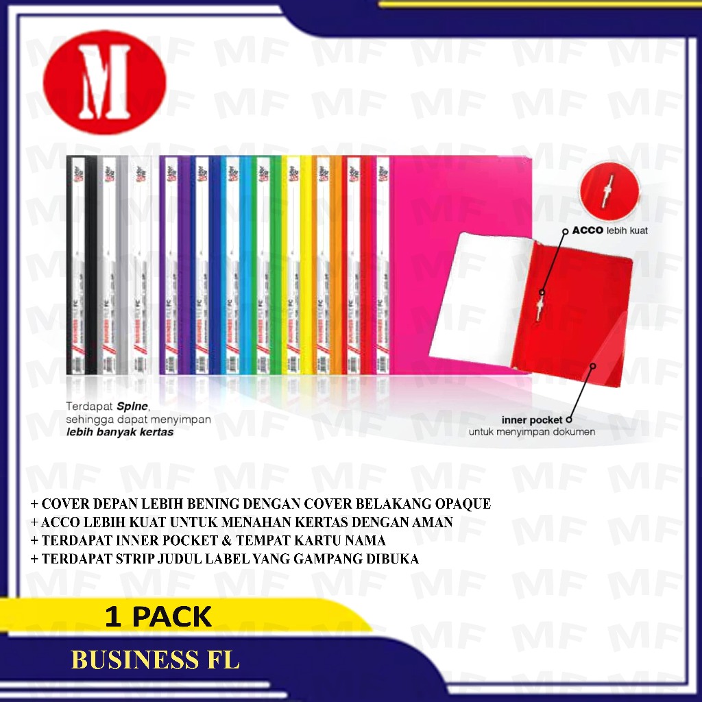 

Business File/ Snelhecter Plastik Folio 1 Pak