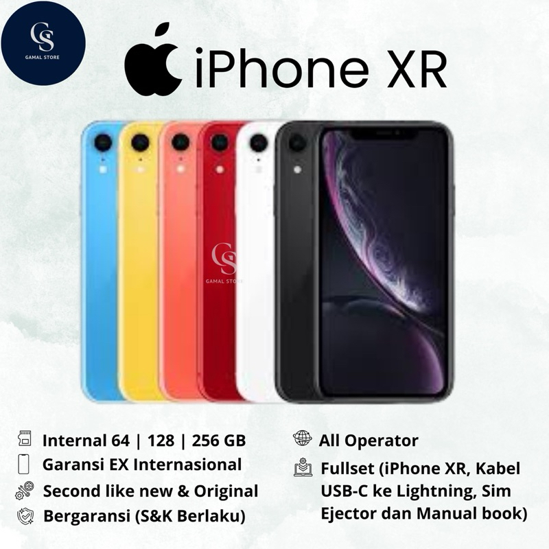 iphone XR 64GB/128GB/256GB SECOND ORIGINAL 100% FULLSET MULUS