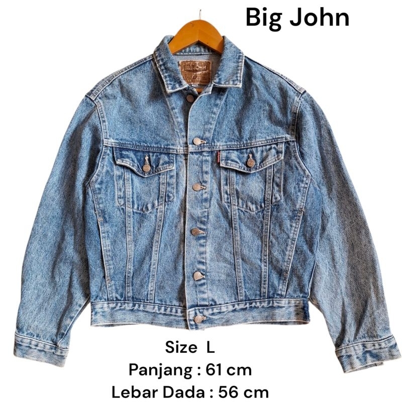 Vtg Big John Jacket Jeans Jacket Denim Original Second