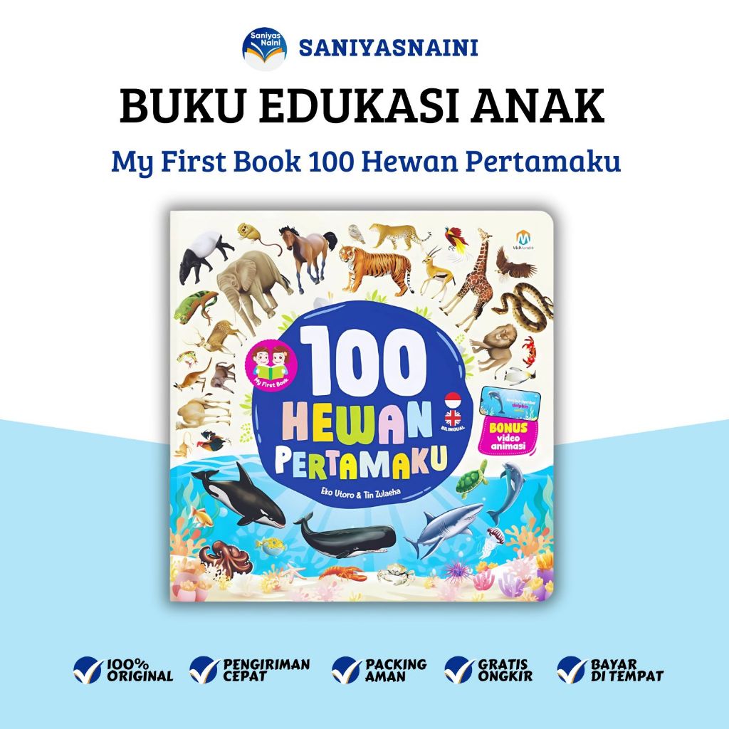 Ziyadbooks Official Buku Cerita Edukasi Anak Bergambar Islami 100 Hewan Pertamaku 2 3 4 Tahun Tk Sd