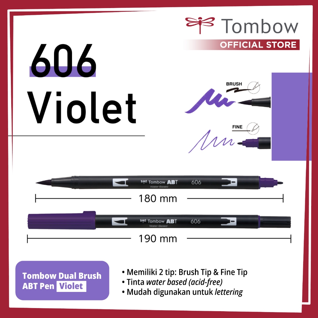 

Tombow Dual Brush ABT Pen Violet