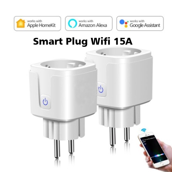 Colokan Stop Kontak Pintar 15A WiFi Smart Plug Home Power Bluetooth