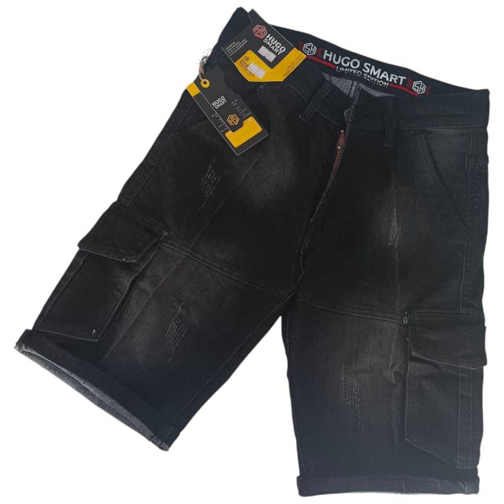 Celana Cargo Pendek Jeans Premium Denim Cewek Cowok Distro