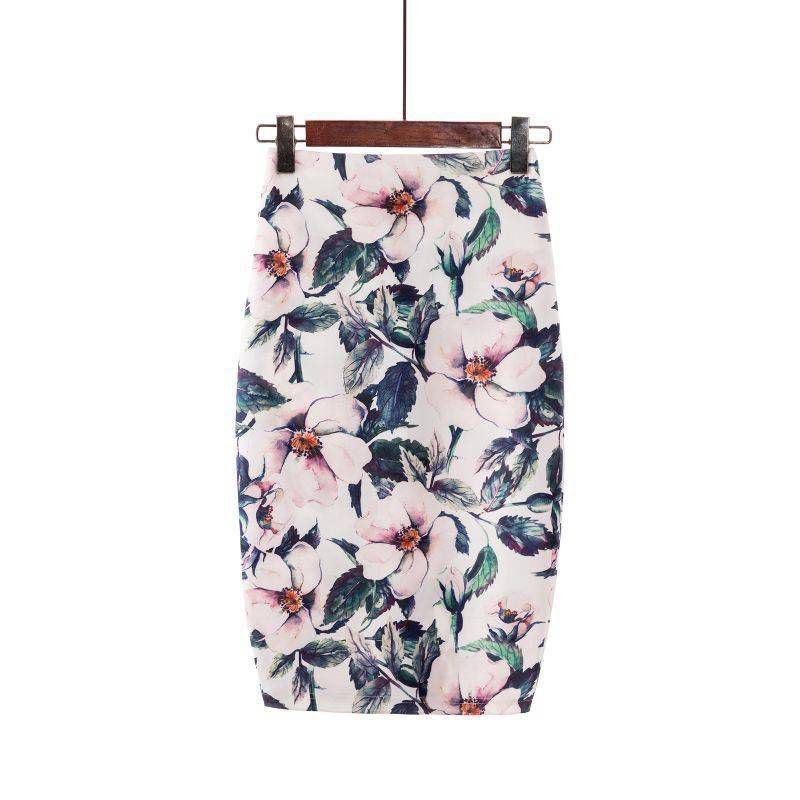 Lili Flower Pencil Skirt - Rok Pensil Midi Motif Bunga Premium
