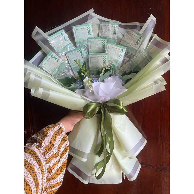 buket Uang Pecahan 20ribuan Isi 100 ribu