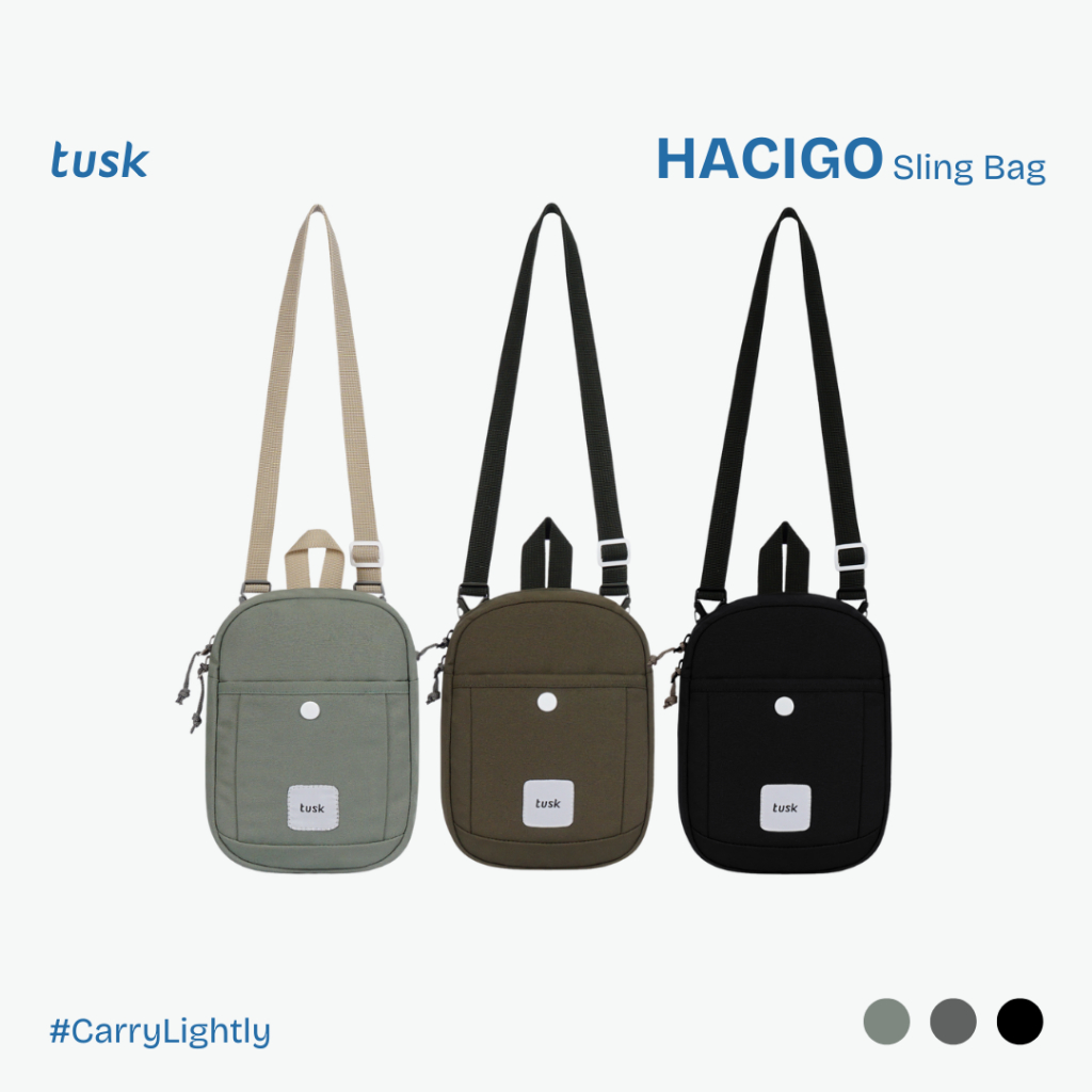 Tusk Hacigo Tas Selempang Pria Wanita Mini Sling Bag Tas Bahu Multifungsi