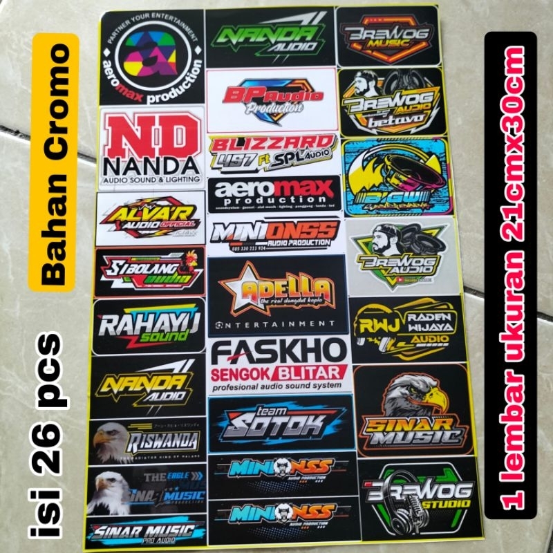 

STIKER SOUNDSYSTEM BAHAN CROMO GLOSY