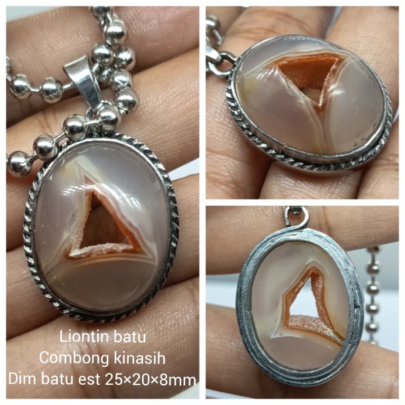 Liontin batu Combong Junjung Drajat Kantong semar Natural alam