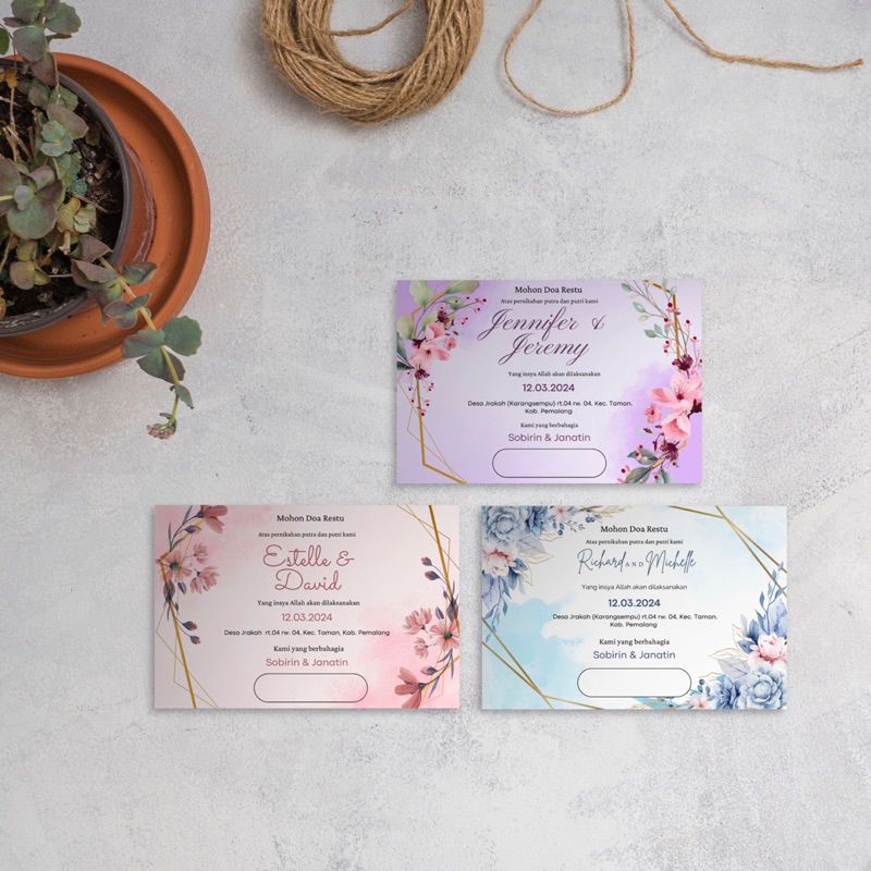 undangan mini / undangan kopi