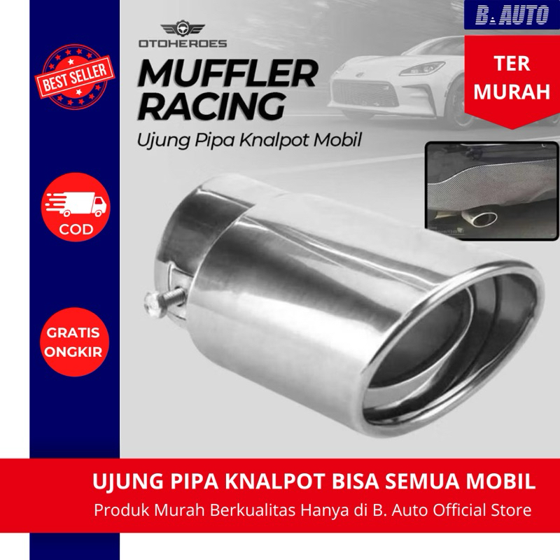 Muffler Tutup Knalpot Mobil Ujung Knalpot Mobil Modif Mobil Stainless Steel