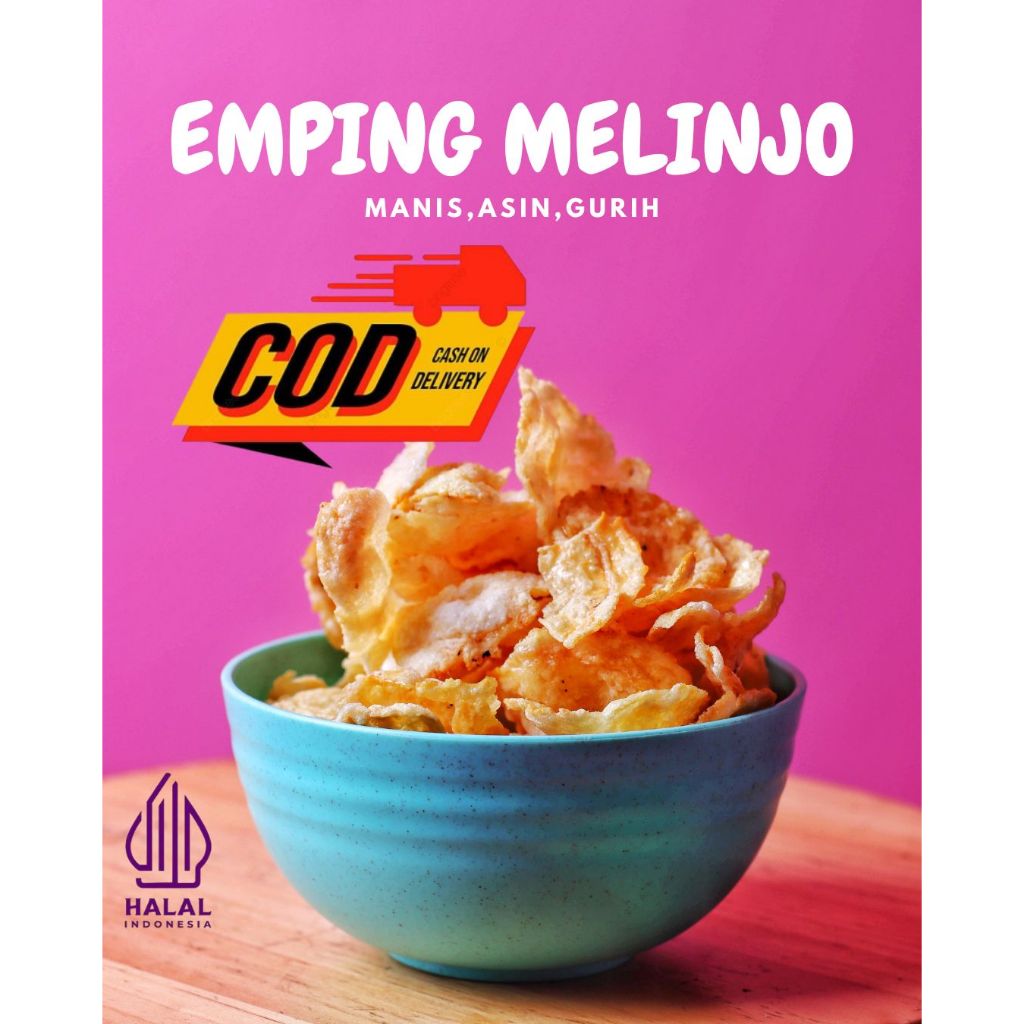 

emping melinjo rasa asin snack/makanan ringan/cemilan 1kg