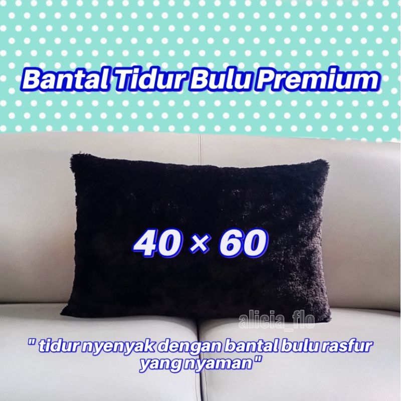 Bantal Tidur Bulu Rasfur Tebal / Bantal Kepala / Bantal Panjang 40x60